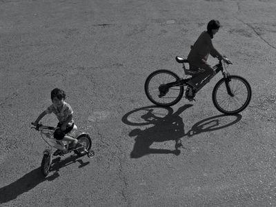 Fietsende kinderen